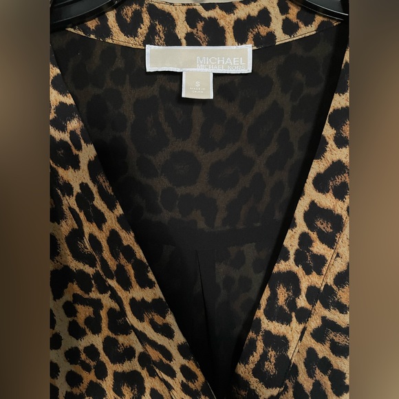 Michael Kors Button-down Cheetah Maxi Dress Size Small - Picture 2 of 4